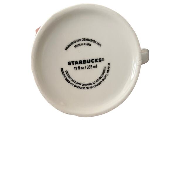 Starbucks‎ Coffee Is Magic Mug 12oz Red White Ceramic Cup Holiday Rare - Picture 8 of 9